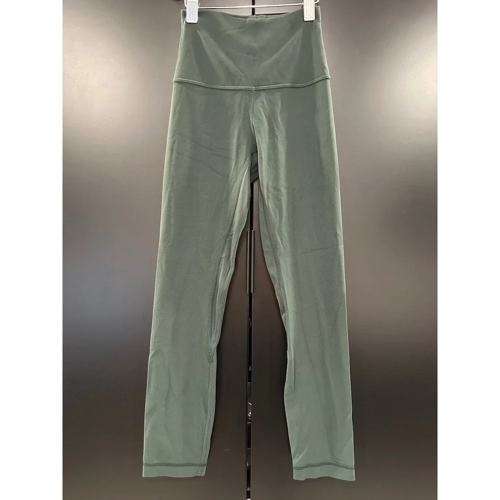 Lululemon Align High-Rise Crop Leggings Legacy Green Nulu LW6BGJS Size 0